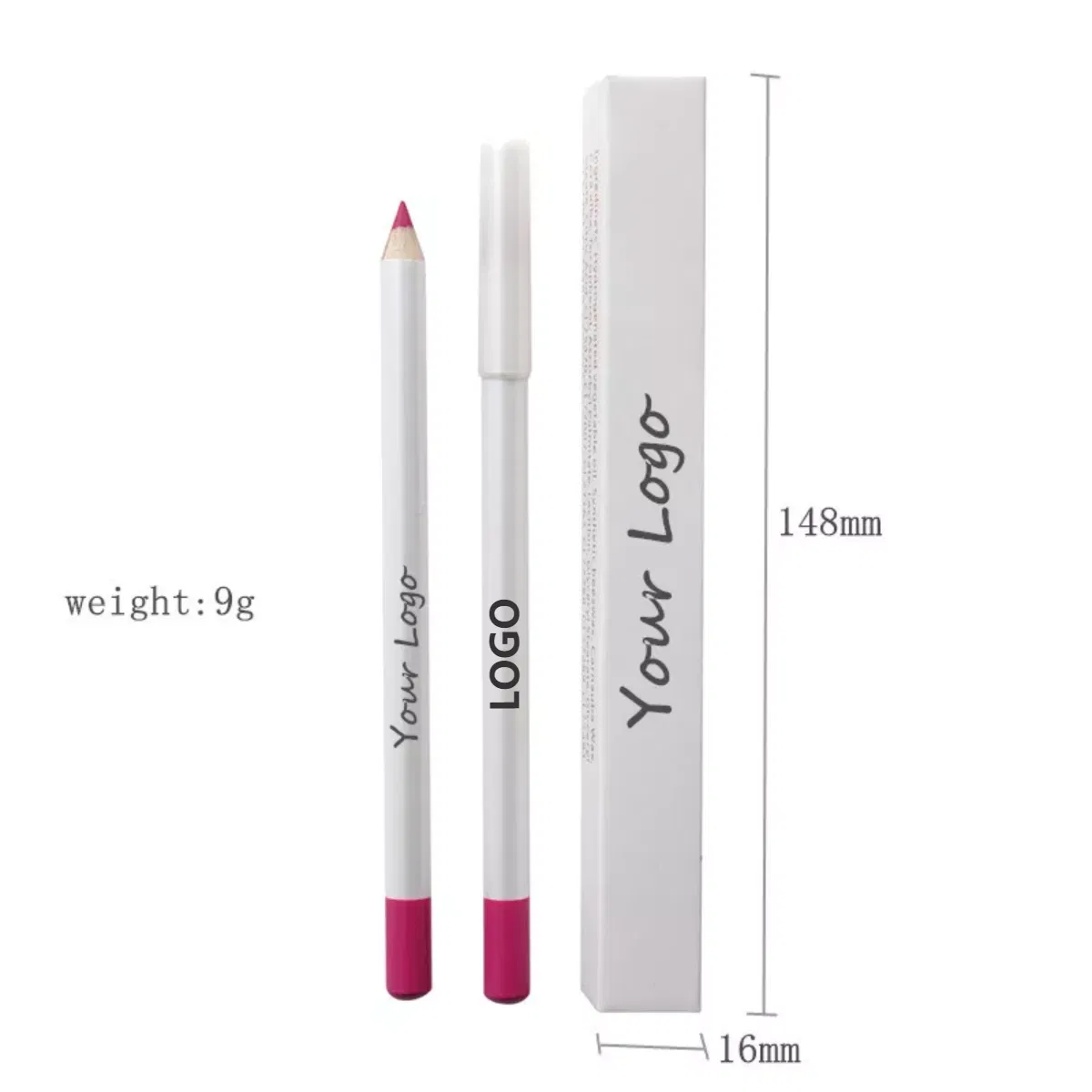 New Custom Your Own Brand Vegan Lip Pencil High Quality Long Lasting Lipliner Pink Lip Liner Pencils