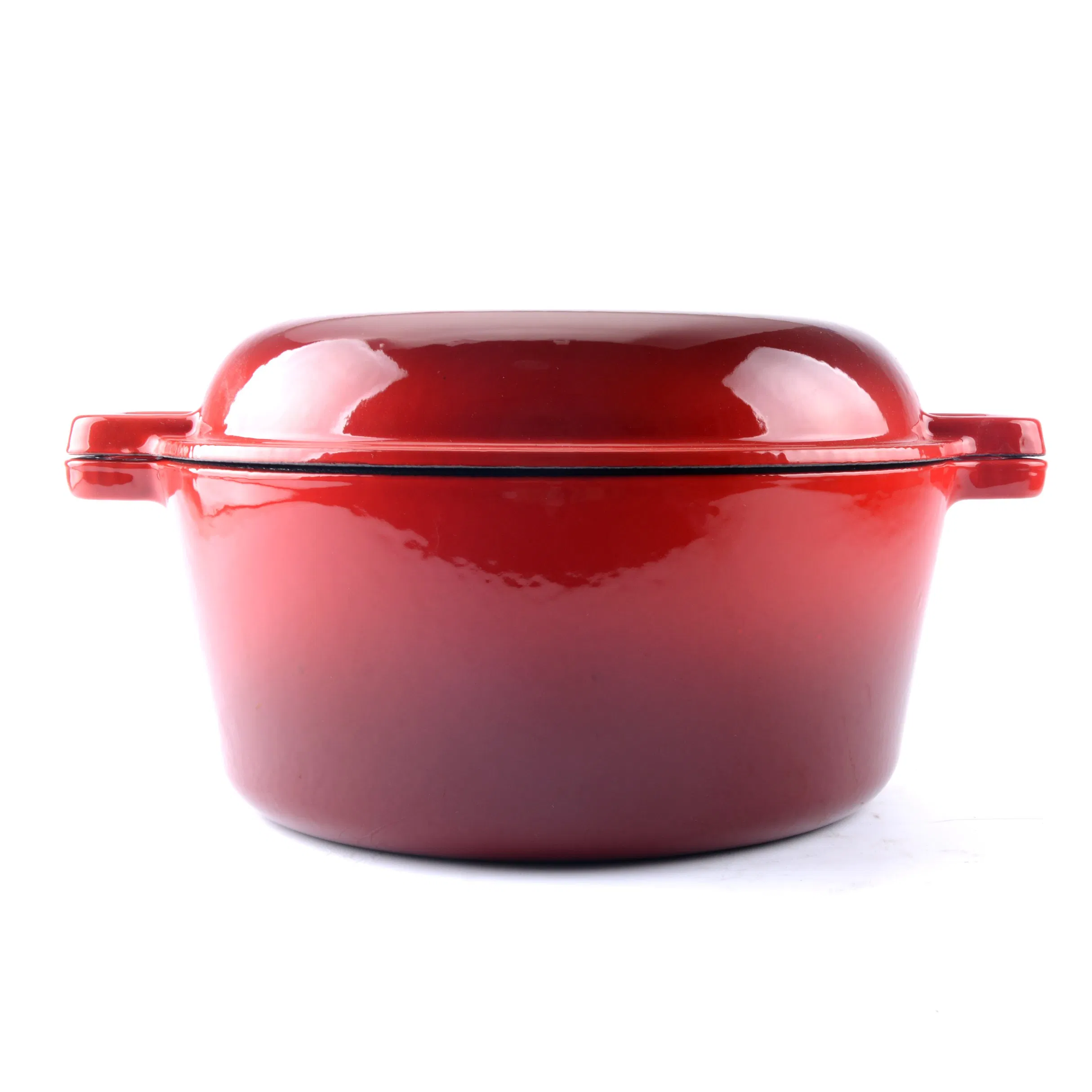 Чугунная эмалированная утятница 2 в 1 с логотипом