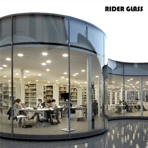 Clear Blue Low E Curved and Bent Insulated Curtain Glass Price