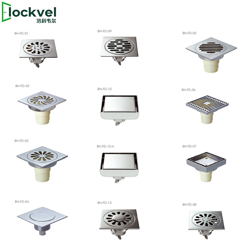 European Stainless Steel Bathroom Anti-Odor Square Floor Drain