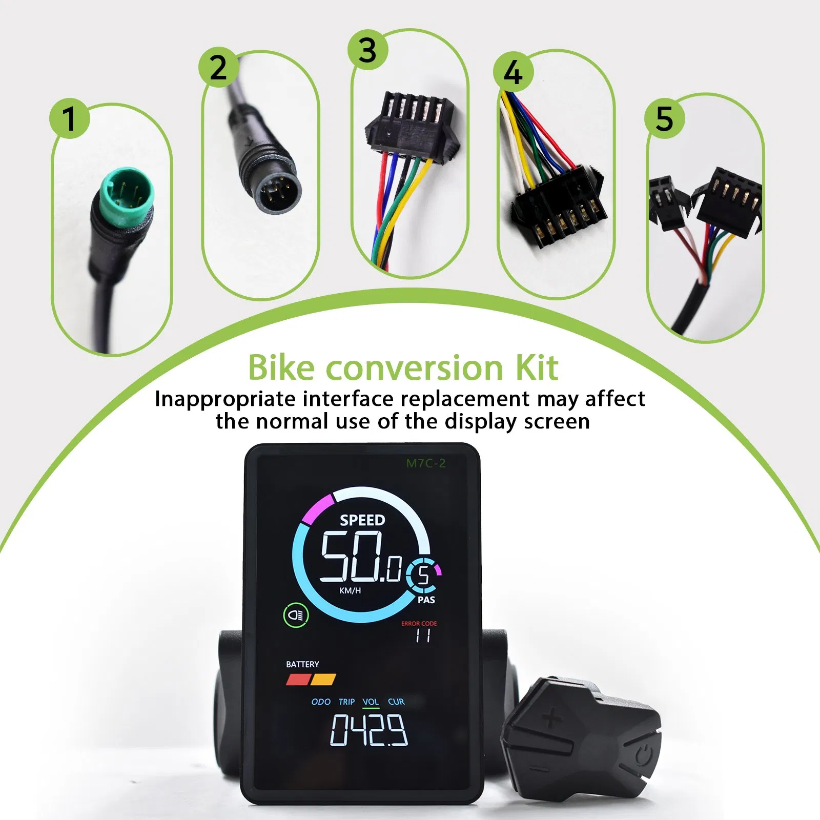 Fatbike V20 Ebike LCD Screen Cycling Scooter Accessories