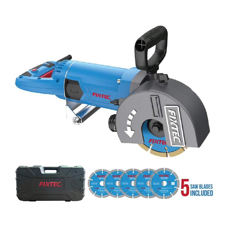 Fixtec Wall Chasers Power Tools Electric Concrete Wall Chaser Grooving Cutting Machine 2400W 38mm Industrial Portable Concrete Cutter