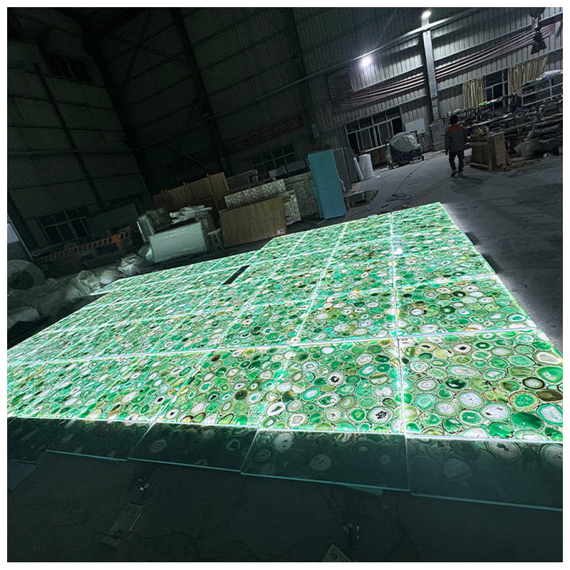 Translucent Green Agate Gemstone Floor and Wall Tiles