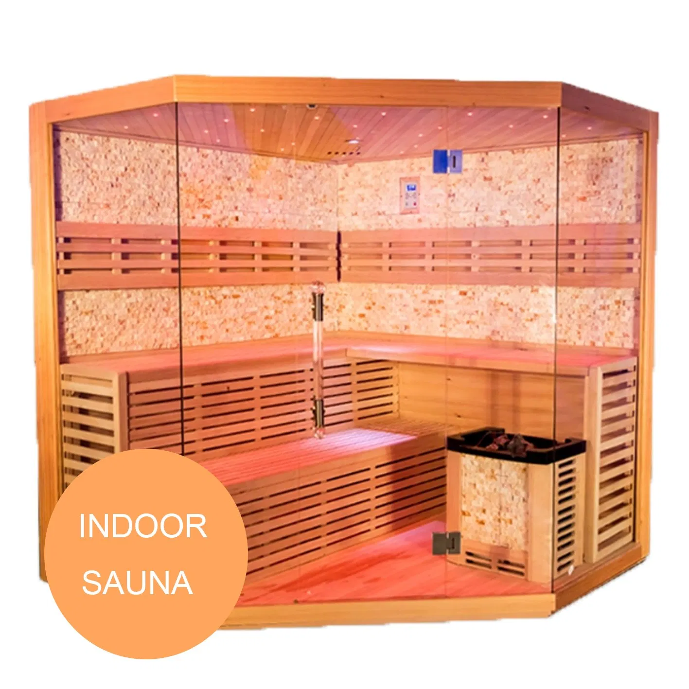 Eco-Friendly Indoor Pine Wood Sauna Room for Environmental Protection
