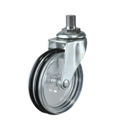 China Castor Factory Light Duty Trolley Wheels 75mm Swivel Thread Stem Polyurethane Caster Wheel