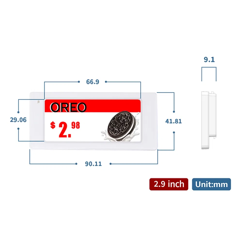 Dyesl 2.9 Inch Electronic Shelf Label for Modern Retail Environments Tag