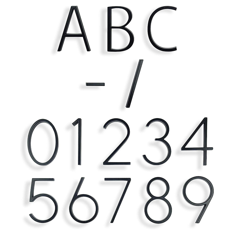 Matte Black Address Numbers for Door Garden Mailbox