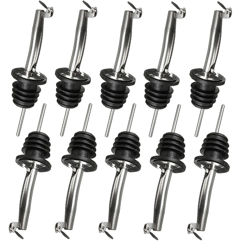 Plastic Top Lid Slow Flow Silicone Stainless Steel Glass Bottle Stopper Flip Top Drip Free Wine Pourer