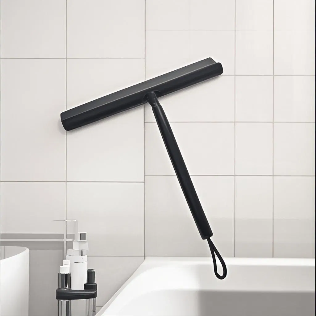 Home Bathroom Shower Window Washing Equipment Wiper Soft Scraper Window Cleaner with Plastic Handle Glass Squeegee