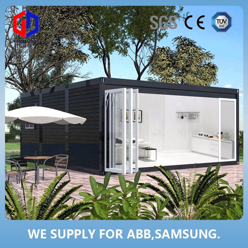 Prefab Portable Caravan Wooden Mobile Camp Steel Structure Building Modular Prefabricated Office Home Shipping Container House