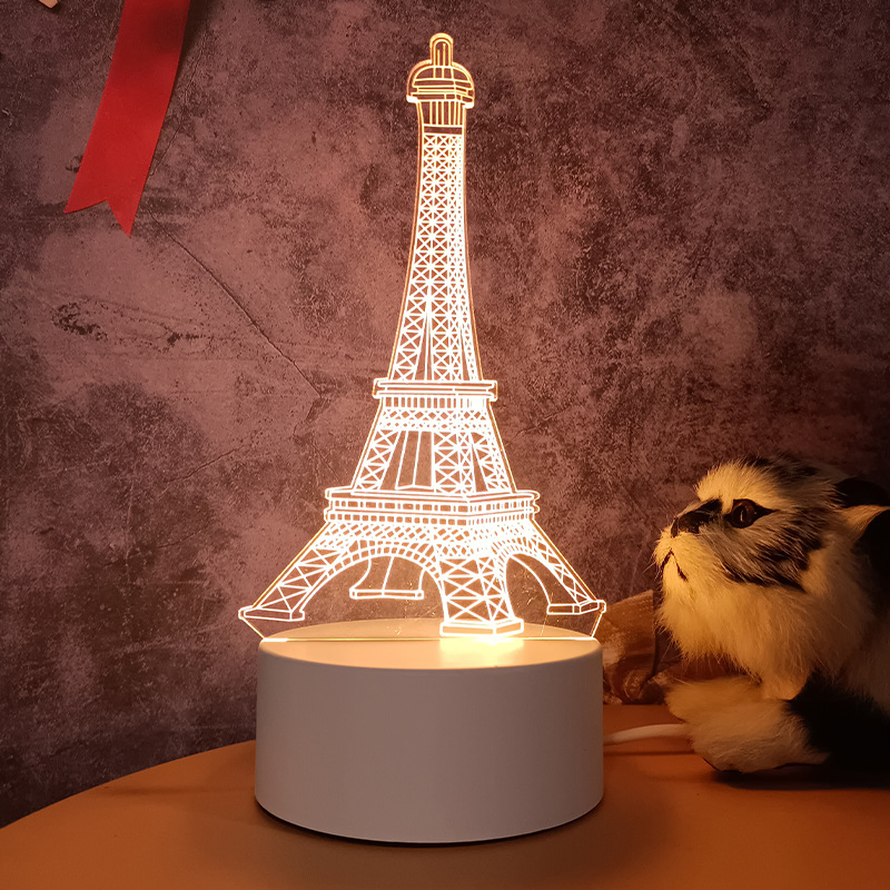 3D USB-светильник для салона авто с креплением в прикуриватель