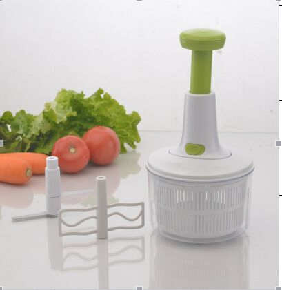 Manual Food Processor of Press Salad Spinner, Chopper and Blender