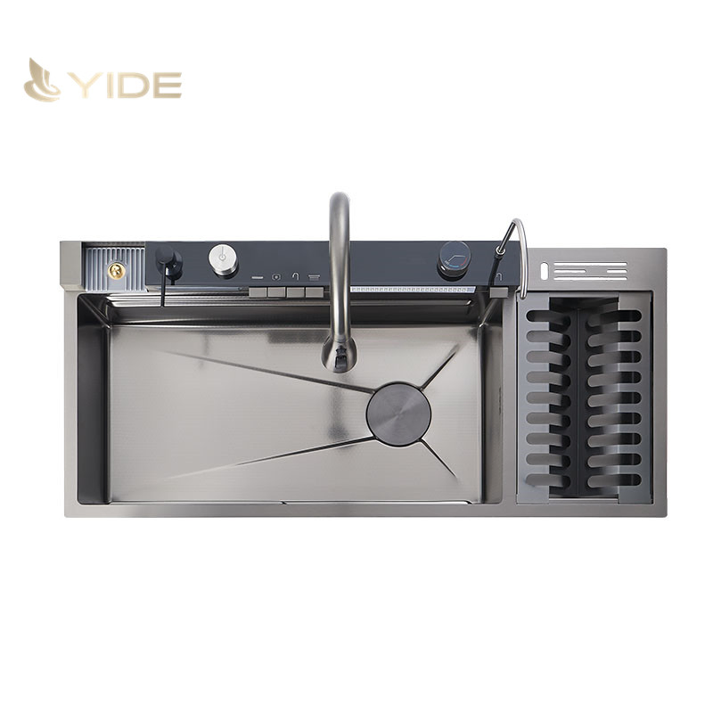 High Quality 201/304 Smart Stainless Steel Kitchen Sink with Touch Control and LED Display in Modern Kitchens
