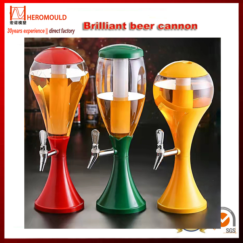 3 Liter LED Promotional Draft Beer Dispenser Drink Dispenser Juice Dispenser with Ice Tube Cooling Beer Tower Drink Tower
