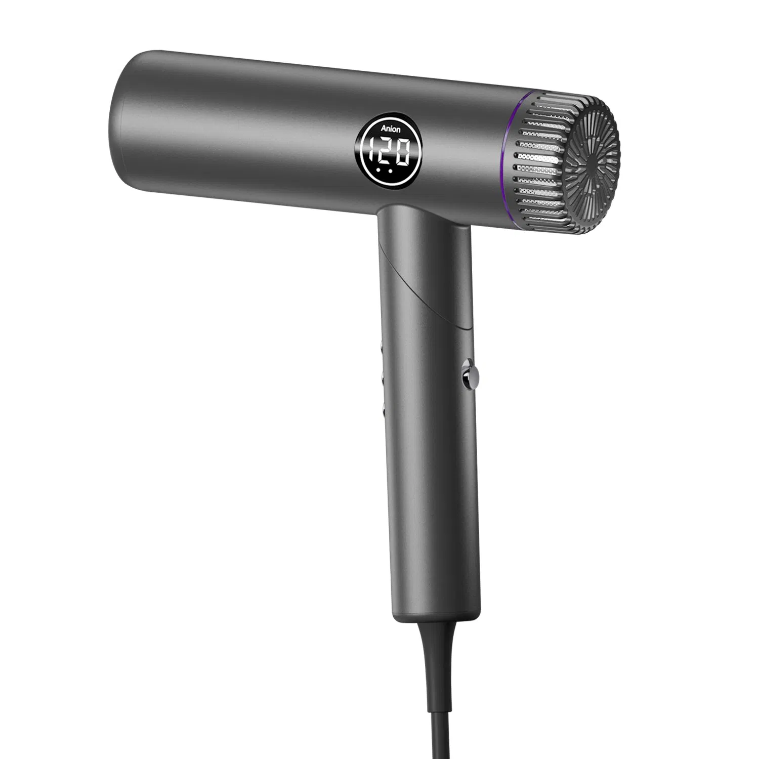 High Power 2000-2400W Foldable BLDC Anion LCD Display Hair Dryer