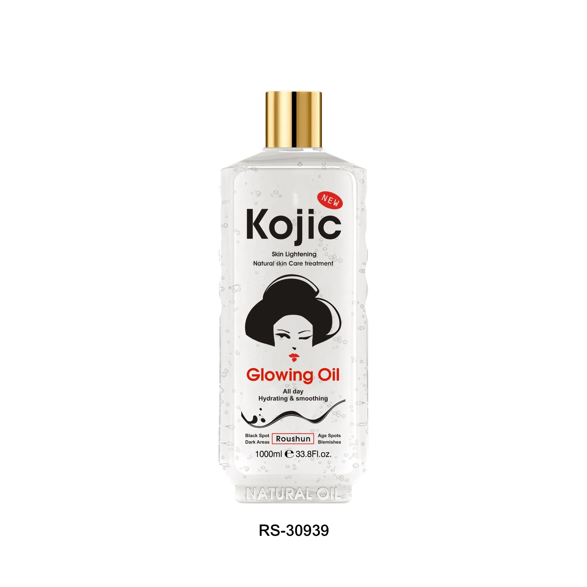 Roushun Kojic Acid Skin Lightening Oil for Hydrating & Smoothing1000ml