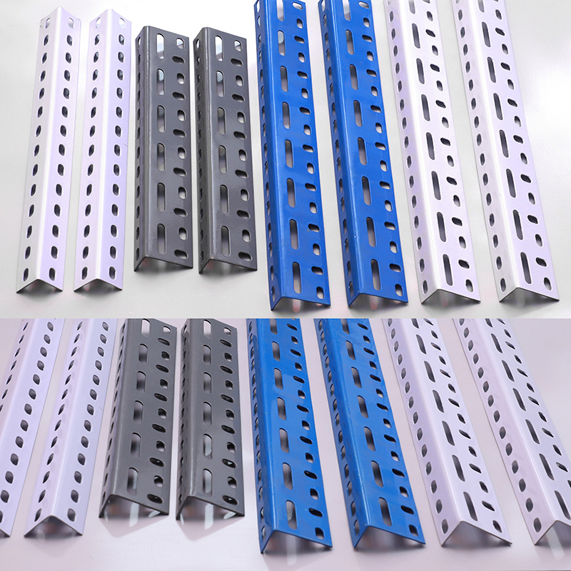 Wholesale Stainless Steel Angled Slotted Coated Perforated Iron Unequal Edge Iron Shelving Brackets Metal Shelf Bracket