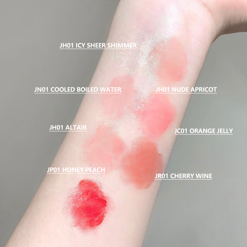 Makeup Cosmetics Wholesale Moisturizing Lip Cheek Hydrating Water Light Glossy Jelly Lip Gloss Blush