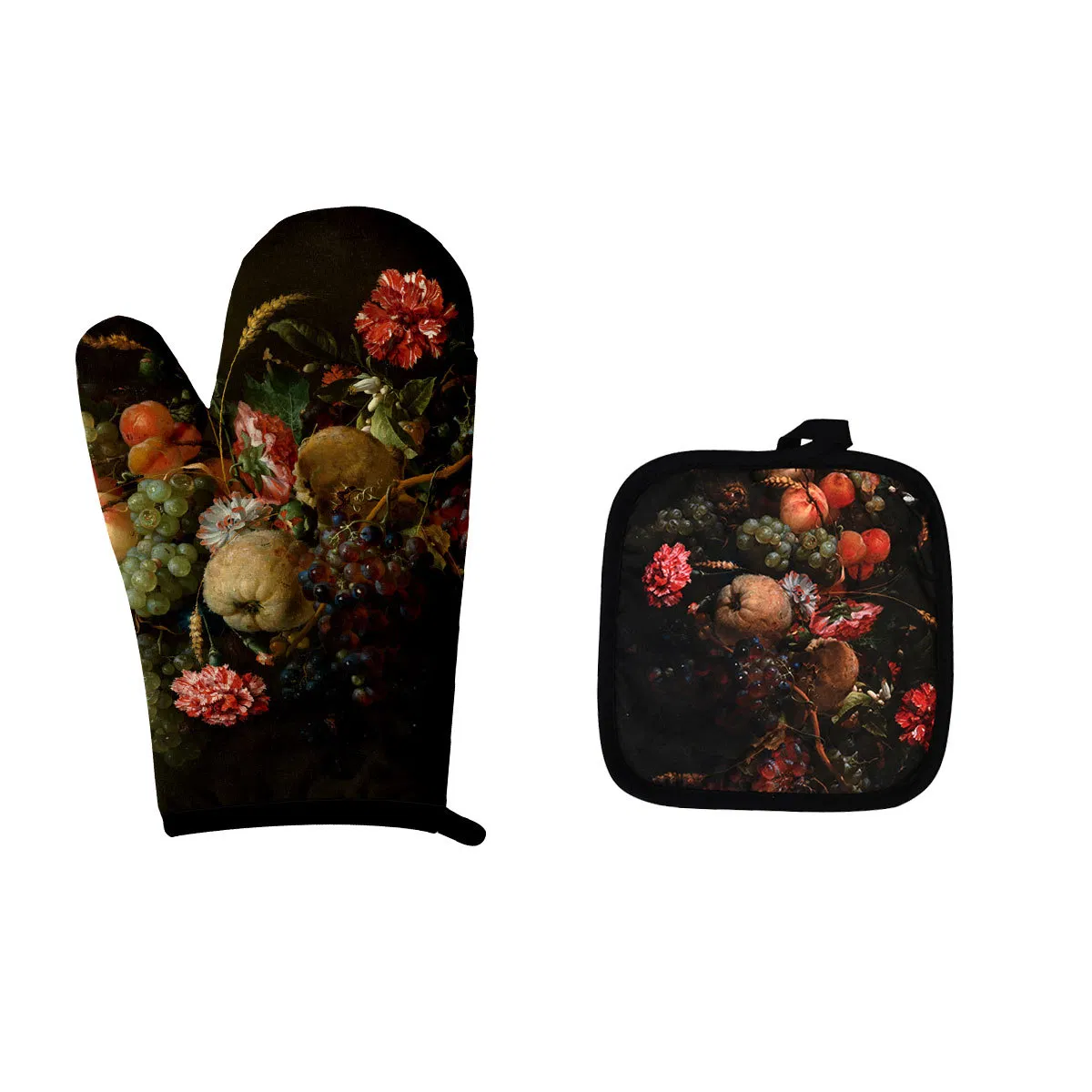 Cross-Border Heat-Insulating Gloves, Kitchen High-Resistant Gloves, Microwave Ovens Printed Gloves