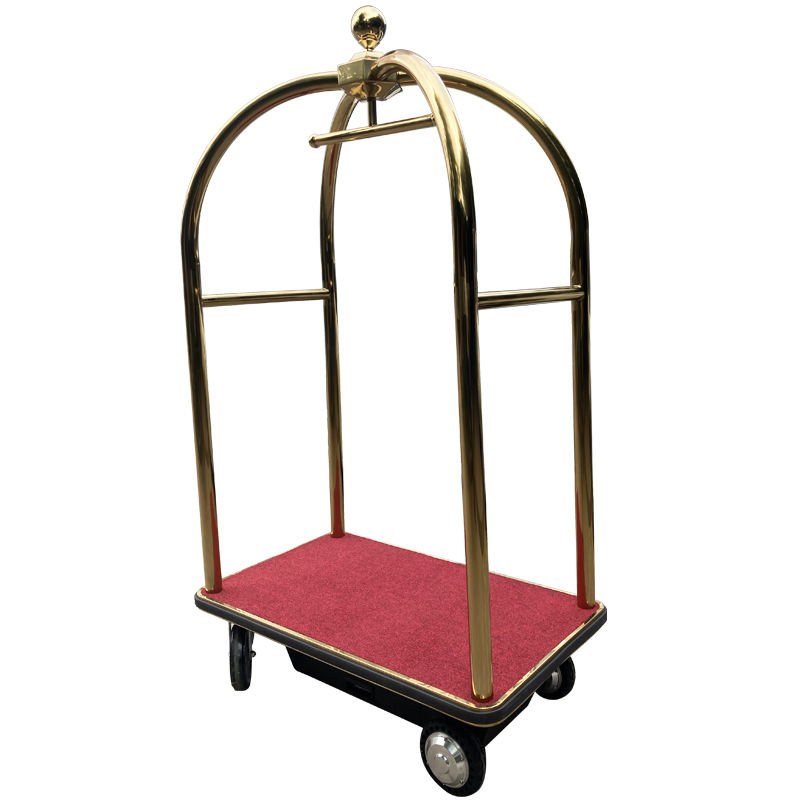 Modern Ergonomic Stainless Steel Electric Birdcage Trolley Quiet Stylish and Eco-Friendly for Hospitality with Cart