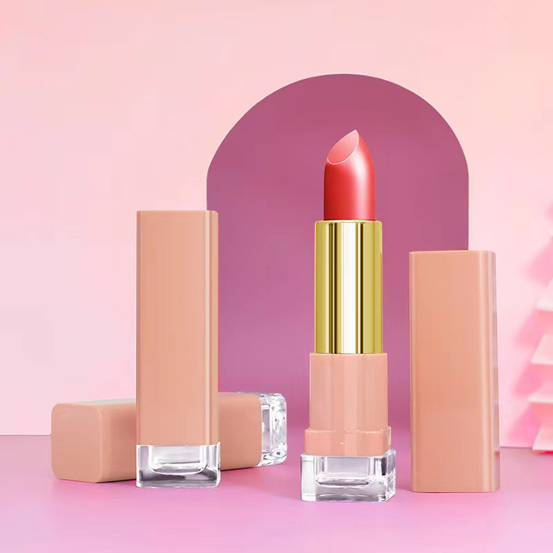 OEM Pink Lipstick Moisturizing Lip Balm Custom Matte Silky Lipstick Makeup