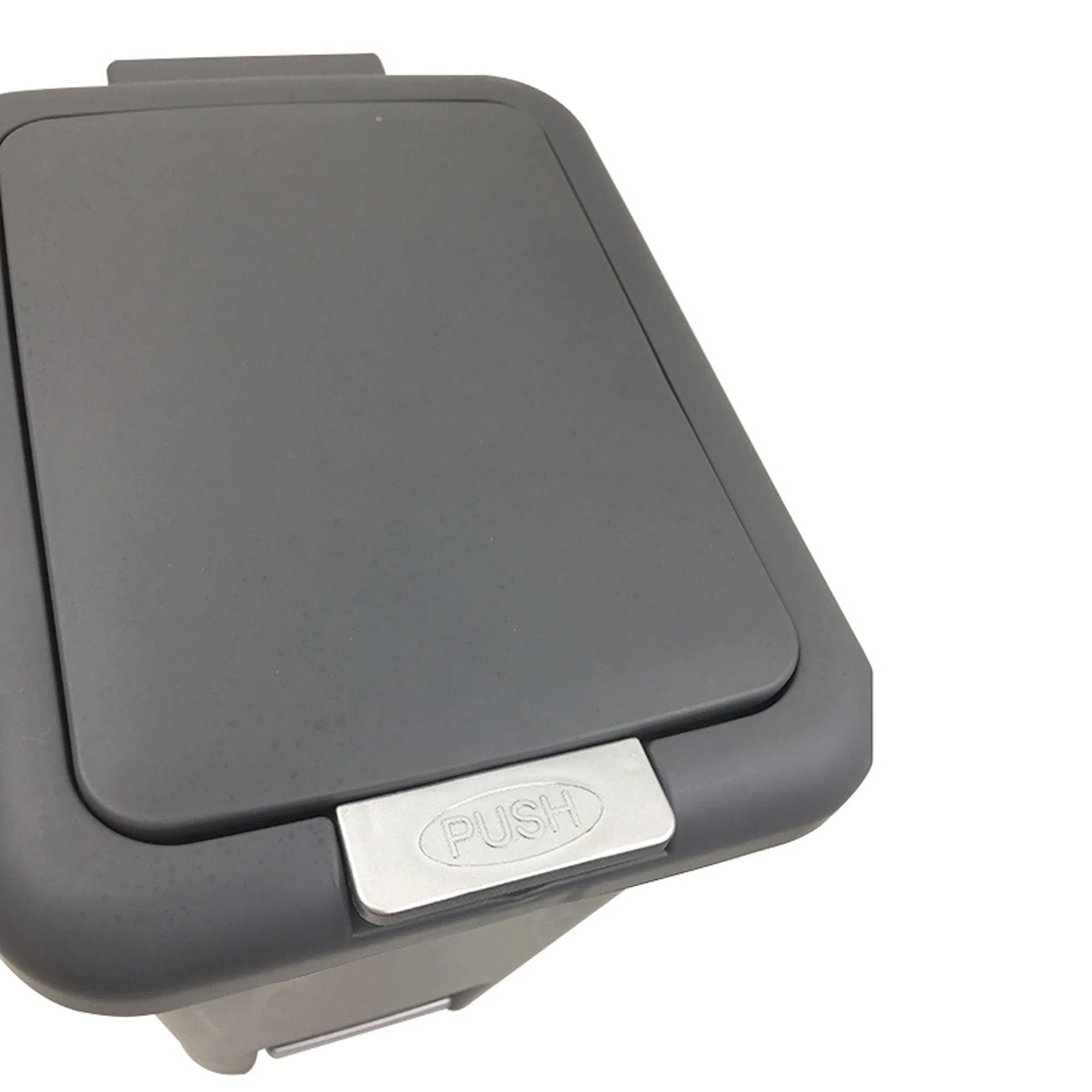 Secure Slide Lock Black Plastic 40 Liter 10.6 Gallon Slim Kitchen Step Trash Can