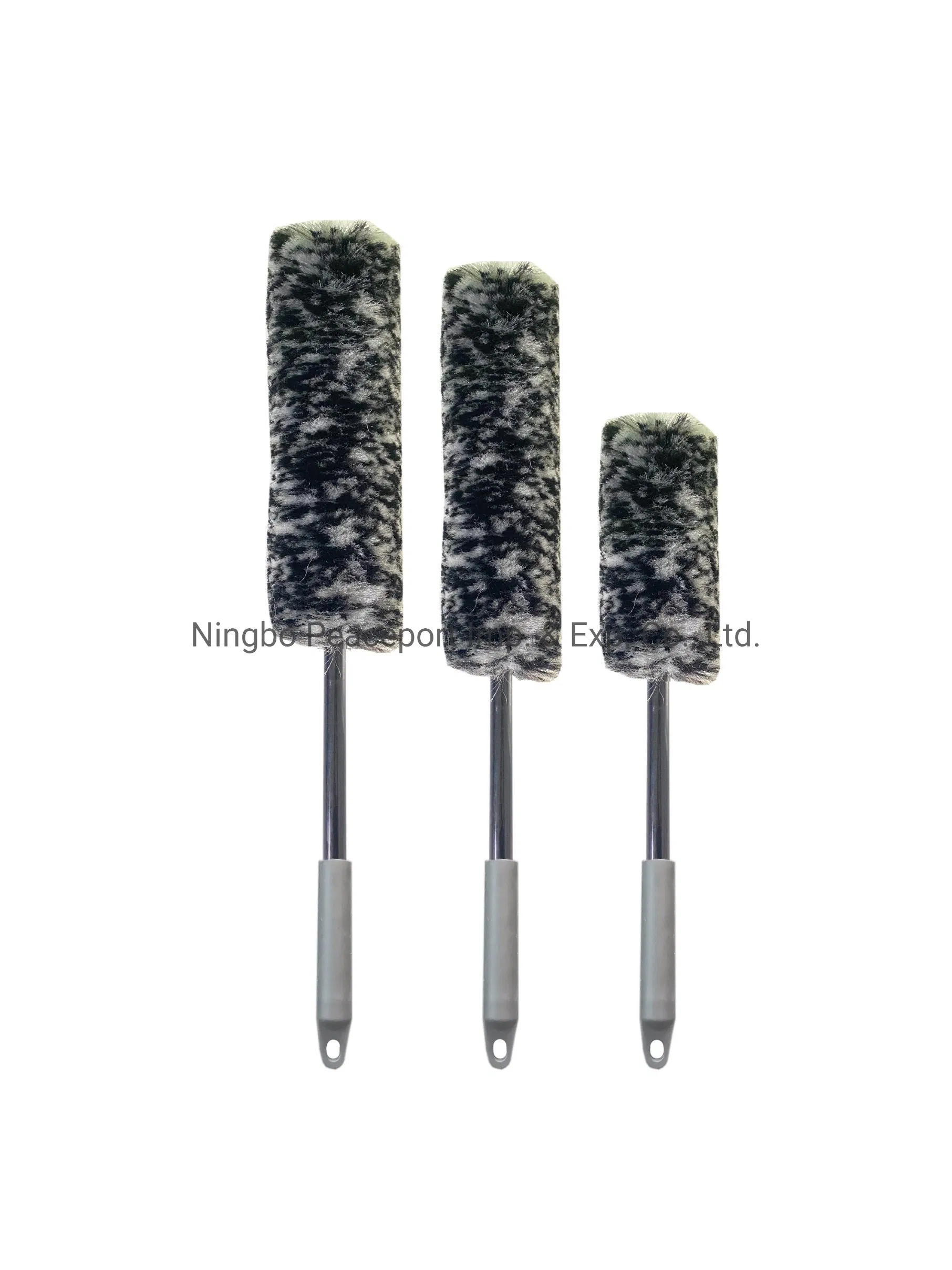 Man Made Wool Fiber Spoke Brush with Soft Grip Flexible Brush Head