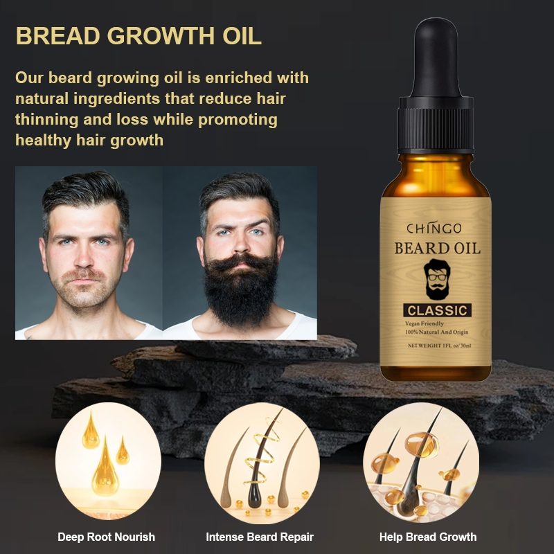 Men Beard Growth Soften Moisturizing Strength Beard Essential Oil