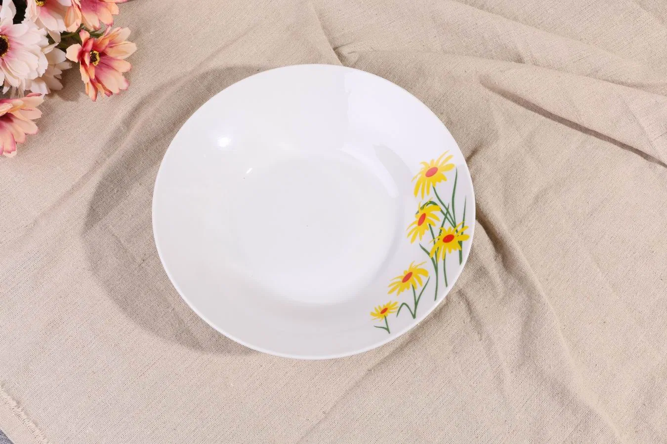 8"Soup Plate Bowl with Cheap Decals Porcelainware Ceramics Tableware