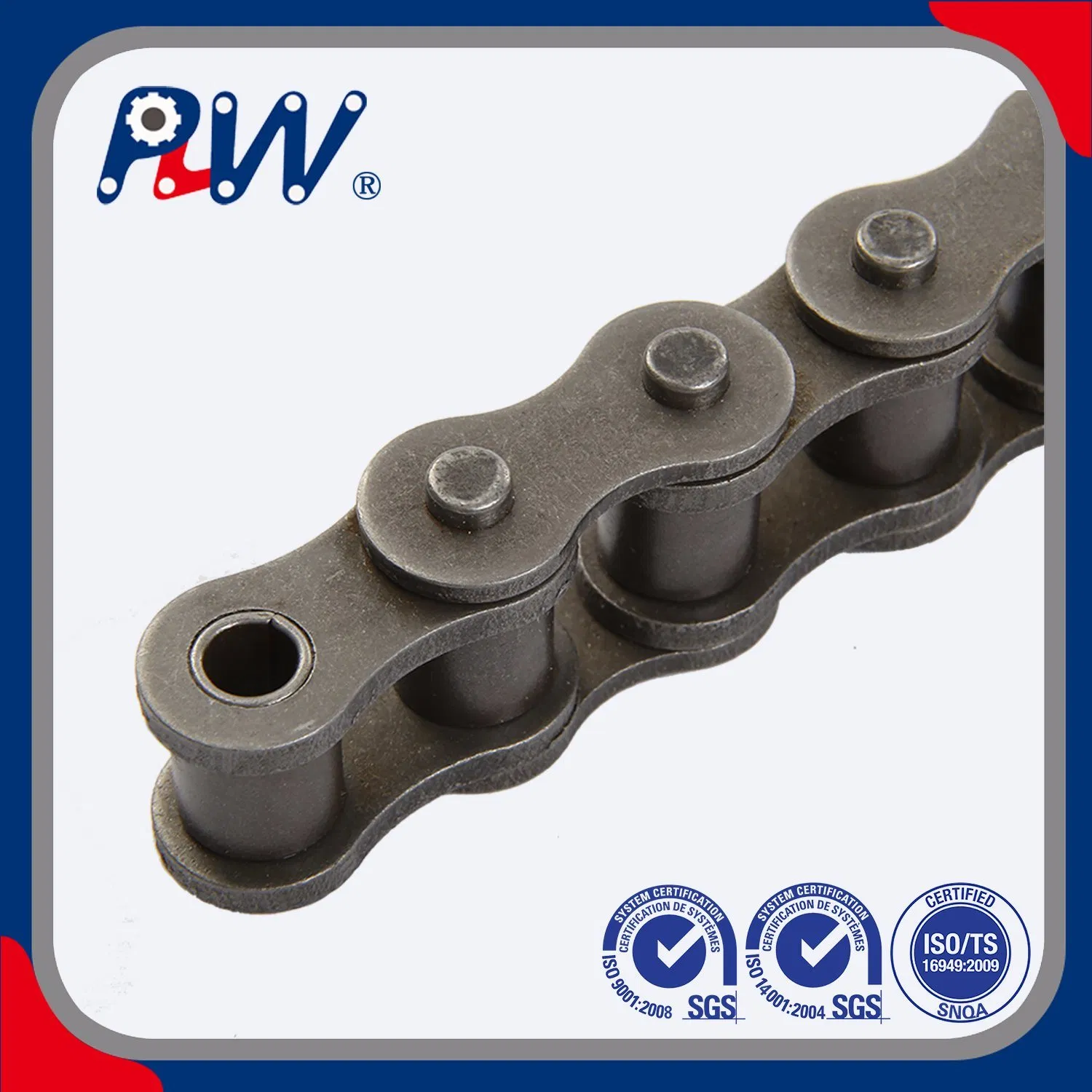High Quality ISO Standard Short Pitch Precision Simplex Hardware Motorcycle Industrial Roller Chain (40-1, 50-1, 60-1, 08B-1, 10B-1) Industry Chain