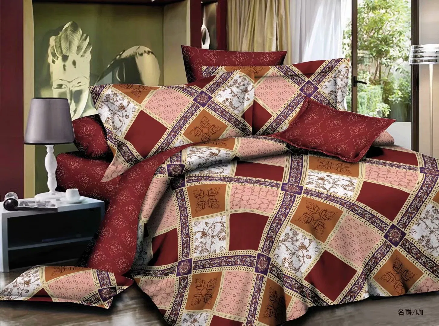 Made in China Home Textile Best Selling Classic Polyester Bedcover Bedspread Set