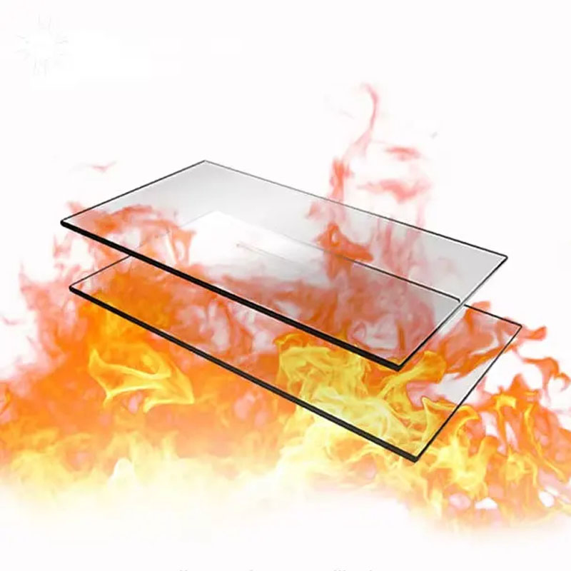 2/3/4/5mm Tempered Flat/Curve Hot Bending Bent High Borosilicate Clear/Black/Transparent Ceramic Glass Panel Heat Resist for Fireproof Doors Door Oven