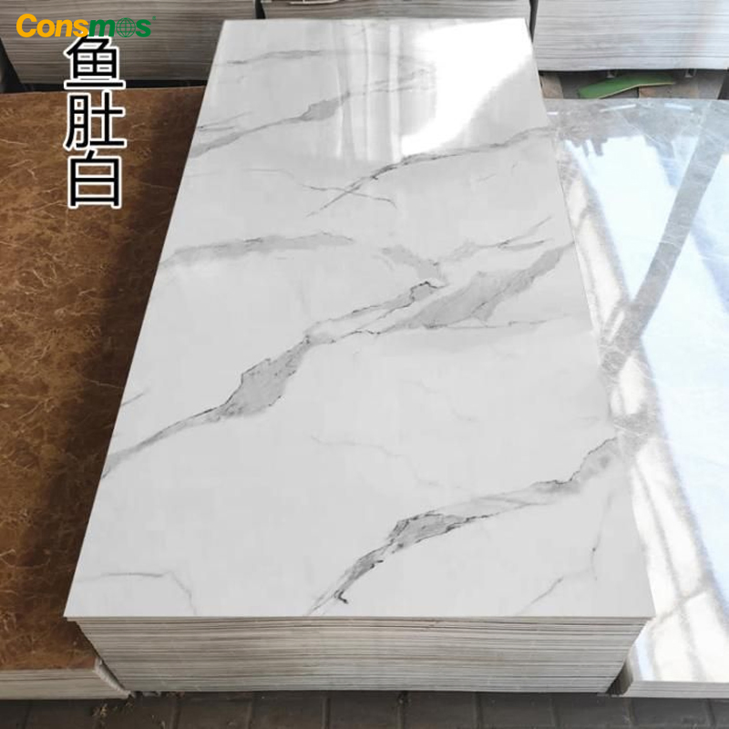 3D Printing Laminate UV Coating Waterproof Wall Panel PVC Marble Sheet