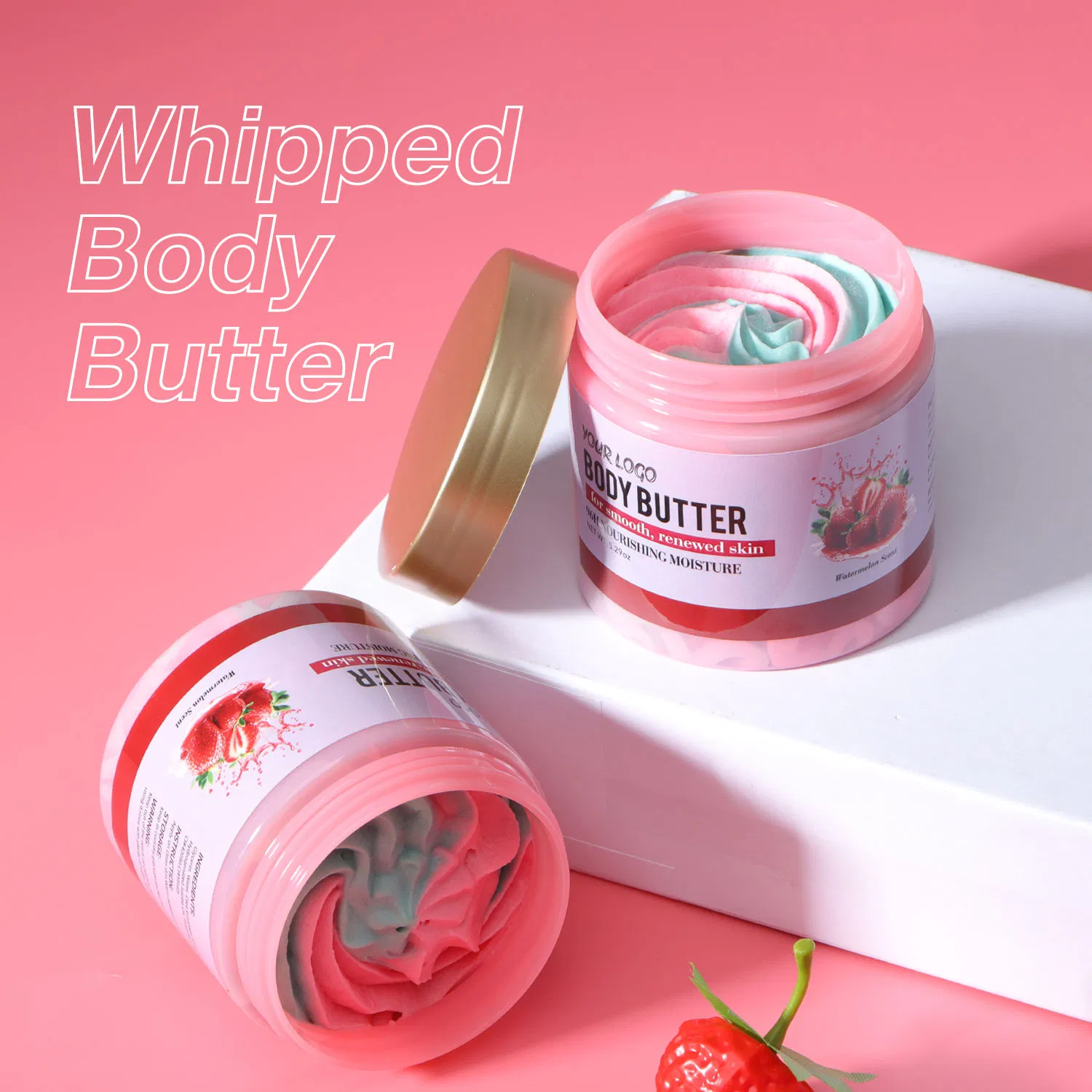 OEM Organic Body Butter Natural Struuberry Fragrance Whipped Body Butter