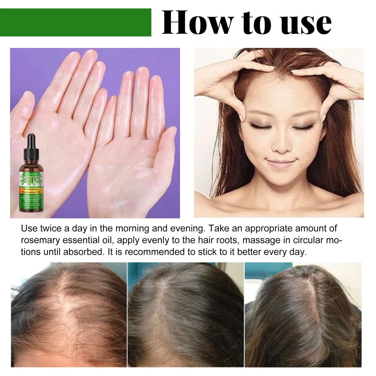Hair Growth Plant Essential Oil Organic Serum Hair Growth Oil for Men Women