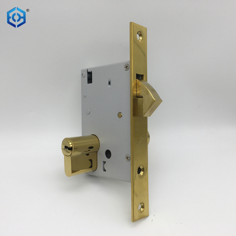 Golden Stainless Steel Mortise Hook Lock Suitable for Sliding Door