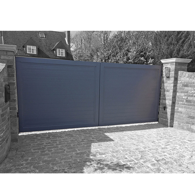 Aluminum Powder Coated Slat Bar Sliding Gate