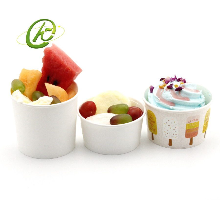 Customizable High-Quality Disposable Ice Cream Paper Cups for Beverage Shops Ice Cream Paper Bowls
