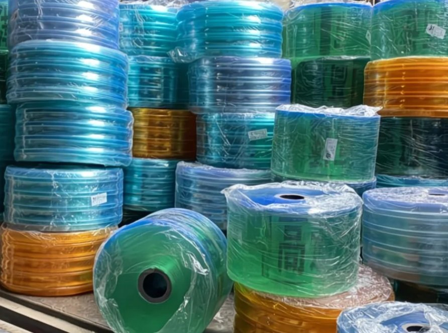 Transparent Clear Blue PVC Strip Door Curtain Industrial Cold Storage Freezer Polar Air Curtain Soft Plastic for Cold Room Insulation Dustproof