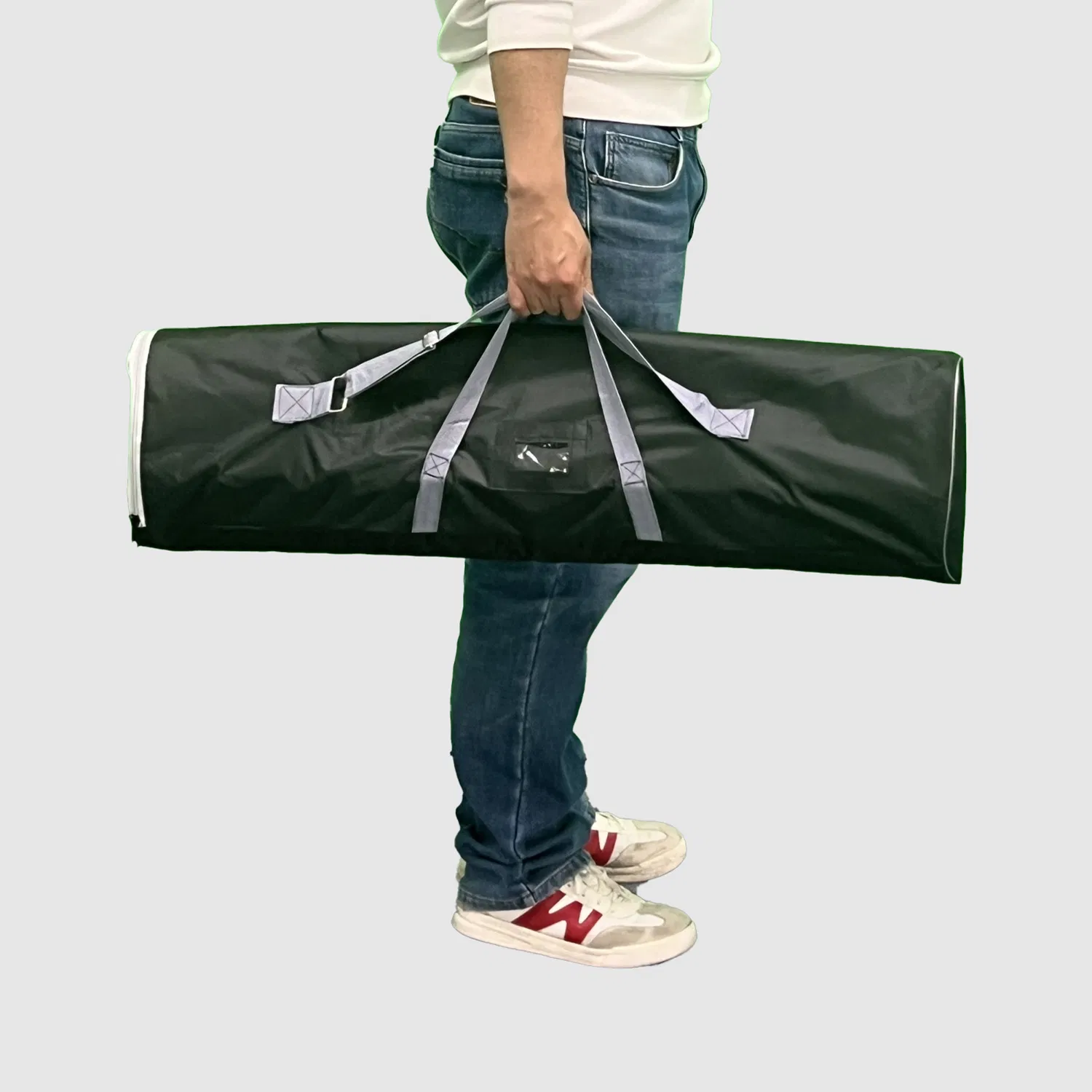 31 X 78" Custom PVC Chrome-Plated Wide-Bottom Roll-up Banner Stand - Specially Supplied for Promotional Activities
