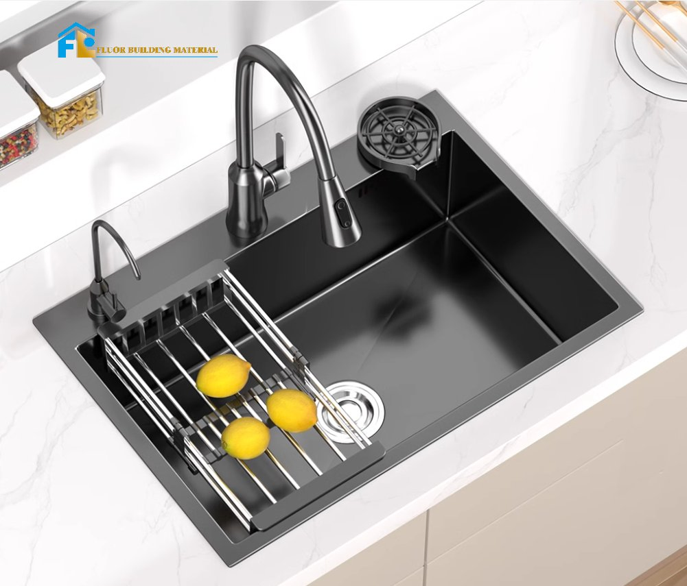 Fluor Hot Sale Multifunction 304 Stainless Steel Kitchen Sink Single Sink