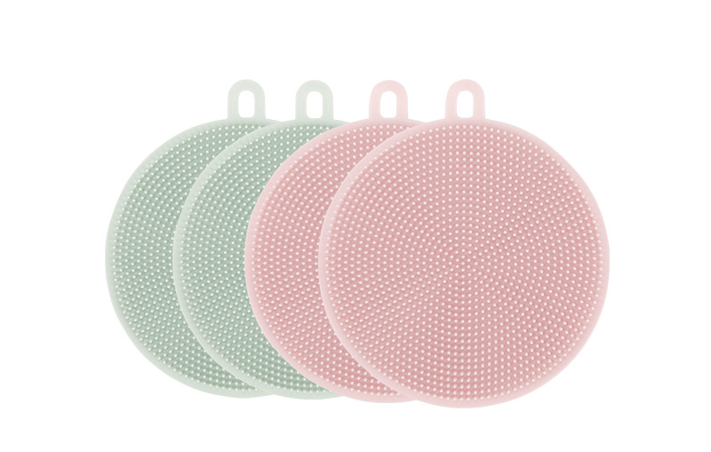 Multifunctional Kitchen Cleaning Brush with Silicone Dishcloth Design