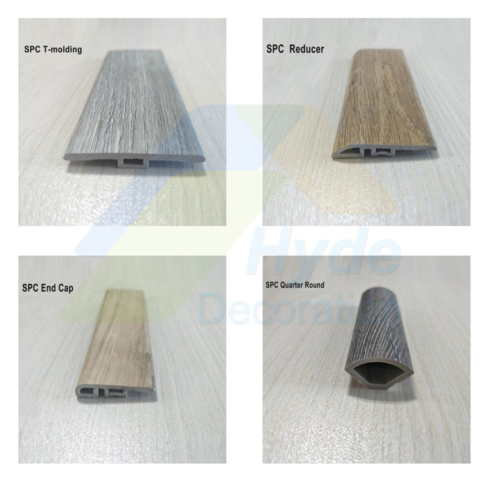 Waterproof PVC Spc Skirting Molding Vinyl Flooring End-Cap