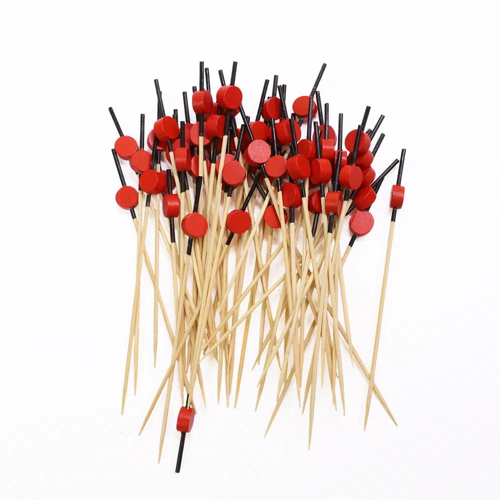 Bamboo Cocktail Picks Fancy Toothpicks for Appetizers Drinks Fruits Party Bamboo Skewer Sticks