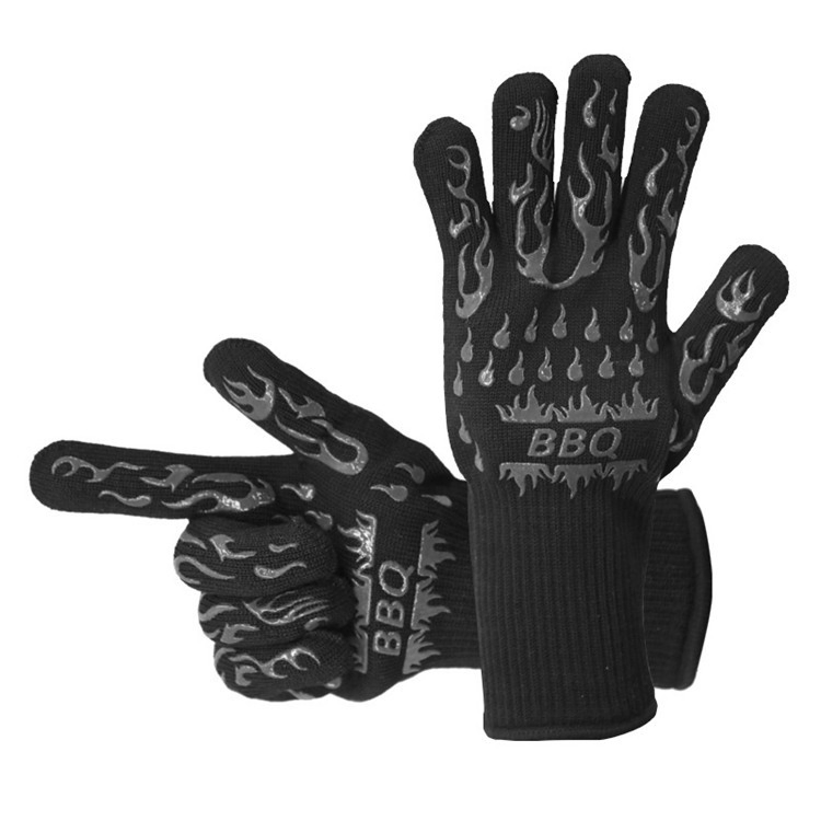 Kitchen Non-Slip Silicone Cooking Glove Heat Resistant Grill BBQ Gloves