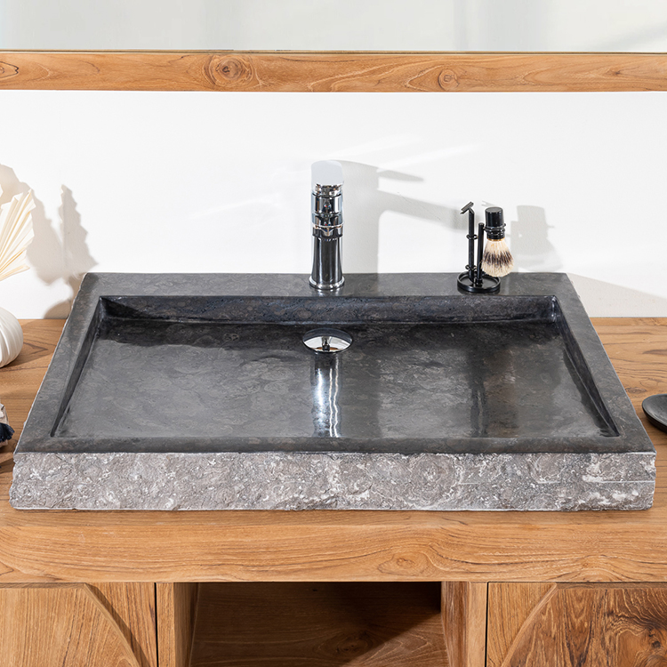 Beautiful Design Home Indoor Hand Carved Polished White Marble Kitchen Sink
