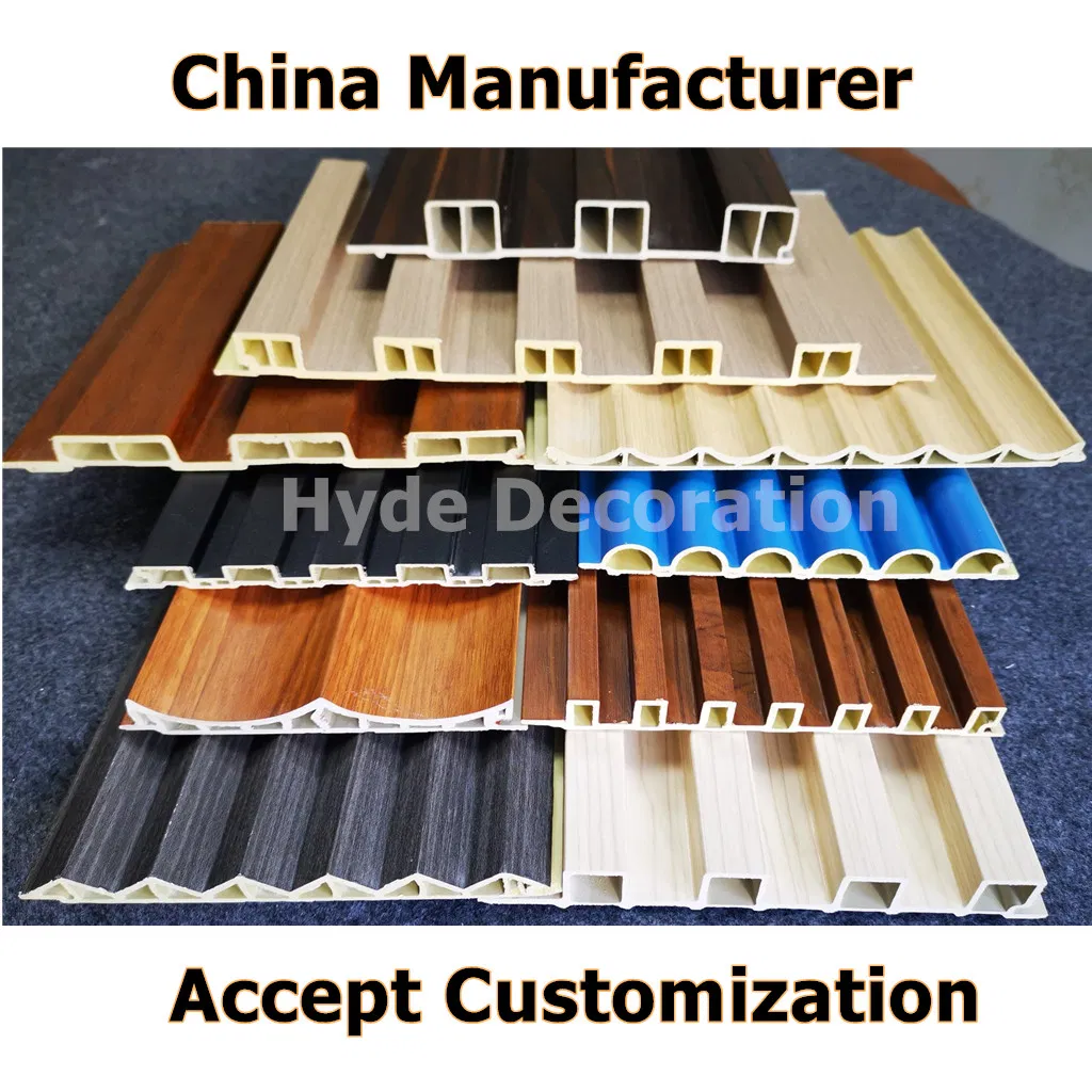 Marble Color WPC Wood Decorative Great Wall Board Fluted Wall ceiling Panel for Interior Background Decoration