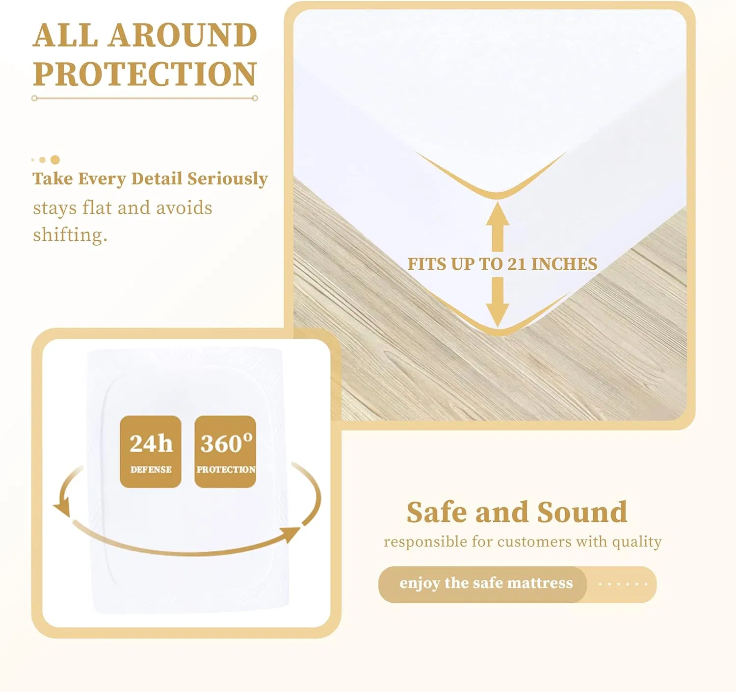 Soft and Breathable Mattress Protector for All-Season Use