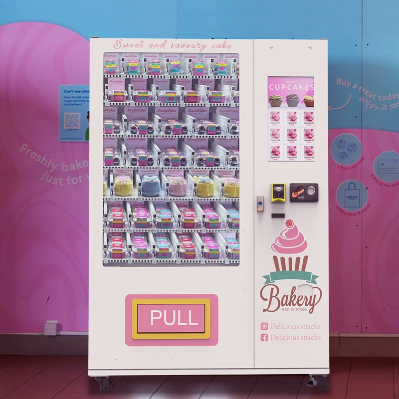 Zhongda Cake Vending Machine Automatic Cake Dispensers with Cash Payment