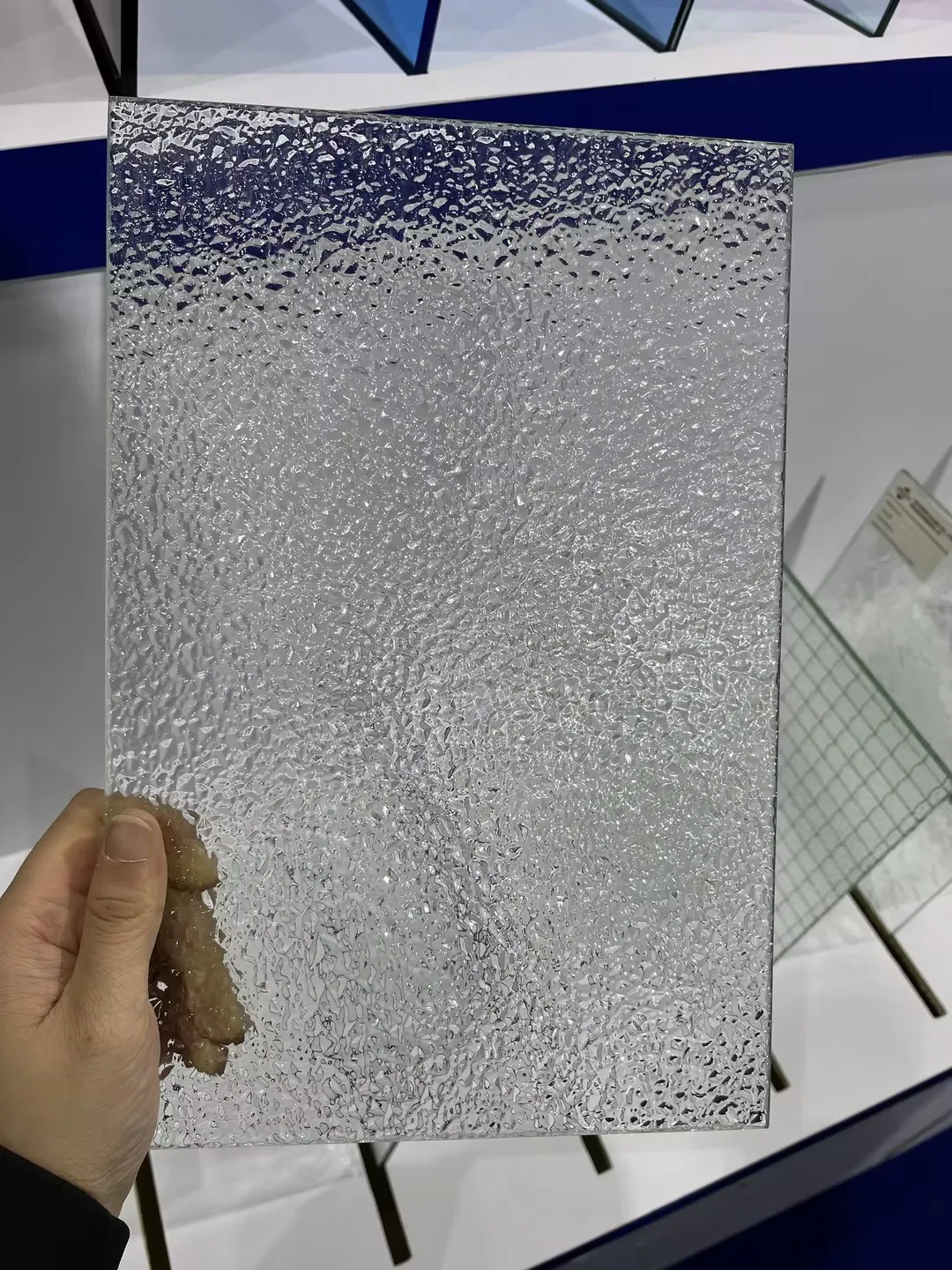 3-8mm Clear Nashiji Karatachi Flora Moru Diamond Patterned Textured Manufacturers Glass